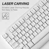 Rapoo X1800Pro Wireless Mouse & Keyboard Combo - 2.4G, 10M Range, Optical, Long Battery, Spill-Resistant Design,1000 DPI, Nano Receiver, Entry White