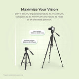 Digitek Tripod DPTR 895VD Professional Tripod CUM Monopod with Multipurpose Head for Low Level Shoot & Panning for Photography