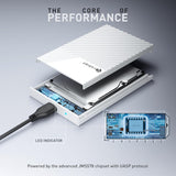 Cablet SSD Casing 2.5 Inch Sata Enclosure USB 3.0 White