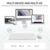 Rapoo 9010M Multi-Device Keyboard and Mouse Combo Bluetooth 5.0/4.0 White