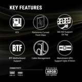 Ant Esports Gaming Cabinet Crystal ARC Black