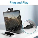 Rapoo C260 Web Camera Dual Noise Reduction Mics, 95-degree Wide Angle, Plug and Play