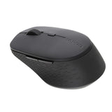 Rapoo M300 Silent Wireless Mouse 1600 DPI Sensor 9 Months Battery Life Quiet Buttons Ergonomic for Right-Handed PC & Mac - Dark Grey