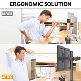 Dual Arm LED Monitor Desk Mount Bracket Table Top Screw Type LED Mount Z022