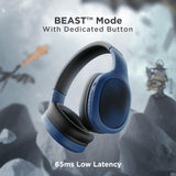 Boat Rockerz 460 Wireless Over Ear Headphones W/Up to 30Hrs Playtime Bold Blue