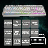 Zebronics Zeb-Transformer  Gaming Keyboard and Mouse Combo USB, Braided Cable White