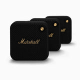 Marshall Willen Portable Bluetooth Speaker with 15+ Hours of Portable Playtime, Dust & Waterproof (IP67) - Black & Brass.
