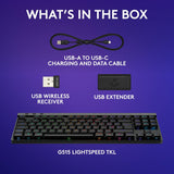 Logitech G515 Lightspeed TKL Low Profile Wireless Gaming Keyboard, LIGHTSYNC RGB, Thin Tenkeyless Design