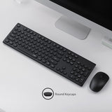 Rapoo X260 Wireless Keyboard and Mouse Combo Set 2.4 Ghz with Type Writer Key Black