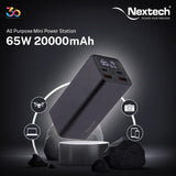 Nextech Power Bank 20000 MAH 65W PDQC NPC1560