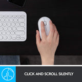 Logitech Pebble M350 Wireless Mouse with Bluetooth - White