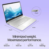 HP Laptop 15s-fy5010TU 12th Gen Intel Core i3 Processor/8GB RAM/256GB SSD/Win11/Intel HD graphics/Screen In 15.6/Silver