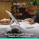 Logitech Keys-to-Go 2 Portable Bluetooth Keyboard for Tablet with Built-in Cover  Pale Grey