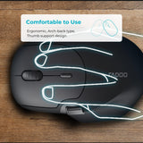 Rapoo MT560 Wireless Mouse Wireless Mouse 4000 DPI Sensor Environmentally Friendly Rechargeable Battery Ergonomic PC & Mac - Black