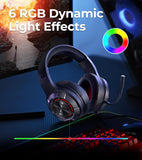 Edifier G30 II Wired Gaming Headset, 7.1 Virtual Surround Sound Gaming Headphones with Detachable Noise Cancelling Microphone for PC/MAC/PS4/PS5, RGB Lighting
