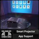 ZEBRONICS PIXAPLAY 59, Smart Projector, 1080p, 20000 Lumens, 200" Screen Size, Auto