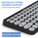 Amkette Optimus BT 4 in 1 Multi Device Wireless Keyboard Bluetooth Access for Windows, MacOs, Android and iOS, Dual OS Layout Black