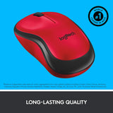 Logitech M221 Silent Wireless Bluetooth Mouse Red BROOT COMPUSOFT LLP 