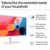 HP All-in-One Desktop 22-dg0786in 12th Gen Intel Core i3-N300 Processor/8GB RAM/512GB SSD/Win11/Microsoft Office Home 2024/Intel HD Graphic Card/Screen Inch 21.5/White