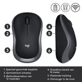 Logitech M185 Wireless Mouse Grey