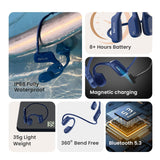 NG EarSafe Pro Open Ear Bone Conduction Headphones Blue