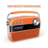SAREGAMA Carvaan Premium Pop Portable Speaker Pre-loaded 5000 Evergreen Hindi Songs, 2.0Channel,  Candy Orange)
