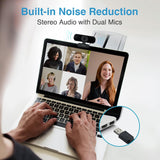 Rapoo C260 Web Camera Dual Noise Reduction Mics, 95-degree Wide Angle, Plug and Play
