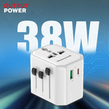 Honeywell International Universal Travel Adapter 38W White HC00063