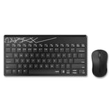 Rapoo 8000S Keyboard and Mouse Set Wireless 2.4 GHz 1300 DPI for Windows/iOS/Android,Tablet/Smartphone - 3 Years Warranty Combo- Black