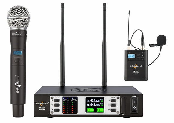 STUDIOMASTER TR 44HL UHF HIGH QUALITY 1 HAND  1 COLLAR WIRELESS MICROPHONE