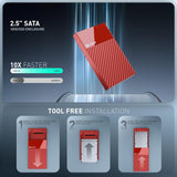 Cablet SSD Casing 2.5 Inch Sata Enclosure USB 3.0 Red