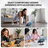 Portronics My Buddy A1, Metal Tablet Stand, 360° Rotating Base, Height & Angle Adjustable