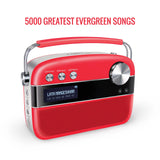 SAREGAMA Carvaan Premium Pop Portable Speaker Pre-loaded 5000 Evergreen Hindi Songs, 2.0Channel,  Candy Orange)
