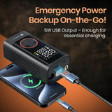 Portronics Vayu 7.0 Tyre Inflator, Full-Size Digital Display, 4000 mAh Battery