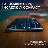 Logitech G915 X Lightspeed TKL Low-Profile Wireless Gaming Keyboard, Double-Shot PBT Keycaps