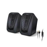 Fingers FunBeats Wired Speaker 6 W 2.0 Channel  Powerful Bass Black