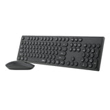 Rapoo X260 Wireless Keyboard and Mouse Combo Set 2.4 Ghz with Type Writer Key Black