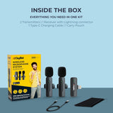 Digitek DWM-009 PRO 2.4G 1 Receiver with Lightning Connector & Dual Respondent 2 Microphone