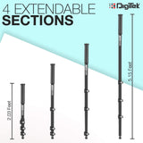 Digitek DMP 60N Professional Monopod with 4 Extendable Sections & Dual Mount Thread