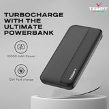 Tempt Storm Fast Charging Power Bank 10000mAh Li-Polymer Battery Dual USB Output Port Black BROOT COMPUSOFT LLP JAIPUR