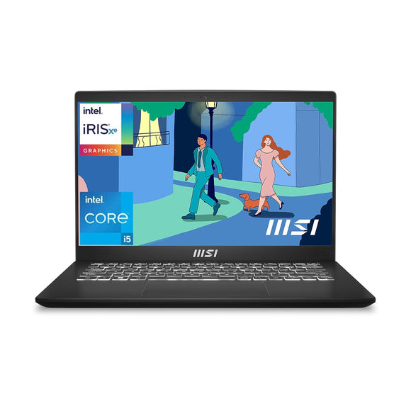 MSI Modern 14 Laptop 14 C12MO-1212IN 12th Gen Intel Core i5 Processor/16GB RAM/512GB SSD/Win11/,Microsoft Office Home & Student 2021/Intel Iris Xe Graphics Card/Screen Inch 14/Black