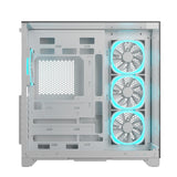Ant Esports Gaming Cabinet Crystal Mirror White