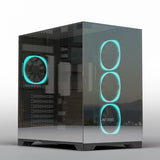 Ant Esports Gaming Cabinet Crystal Mirror Black