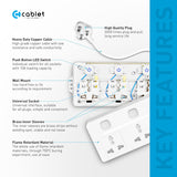 Cablet 3 Socket 3 Switch 4.5m Spike  3030-45