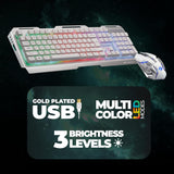Zebronics Zeb-Transformer  Gaming Keyboard and Mouse Combo USB, Braided Cable White