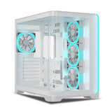 Ant Esports Gaming Cabinet Crystal ARC White