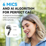 Edifier W320TN Adaptive Active Noise Cancelling Earbuds, LDAC & Hi-Res Audio Wireless, 6 Microphones AI Call Noise Cancellation, in Ear Detection, App Control, Fast Charge, IP54, Bluetooth 5.3 - Gray