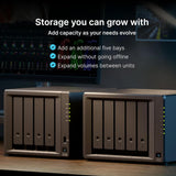 ‎Synology DiskStation DS925+ – 4-Bay NAS with 2.5GbE, Expandable to 9 Bays, M.2 NVMe SSD Caching, High-Speed Backup, Surveillance & Collaboration