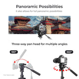 Digitek Tripod DPTR 895VD Professional Tripod CUM Monopod with Multipurpose Head for Low Level Shoot & Panning for Photography