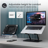 Portronics My Buddy K9 - Portable Laptop Stand Black